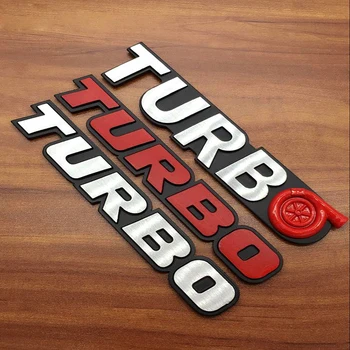 

16cm Alloy Car Styling 3D TURBO Emblem Body Rear Tailgate Badge For Ford Focus 2 3 ST RS Fiesta Mondeo Tuga Ecosport Fusion