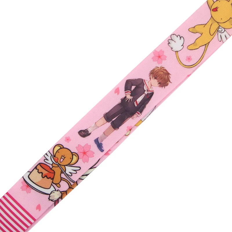 P4022 Dongmanli Cardcaptor Sakura Lanyards держатель удостоверения личности Брелок ID карта Пропуск Тренажерный зал Мобильная лента-держатель для бейджей ключ держатель