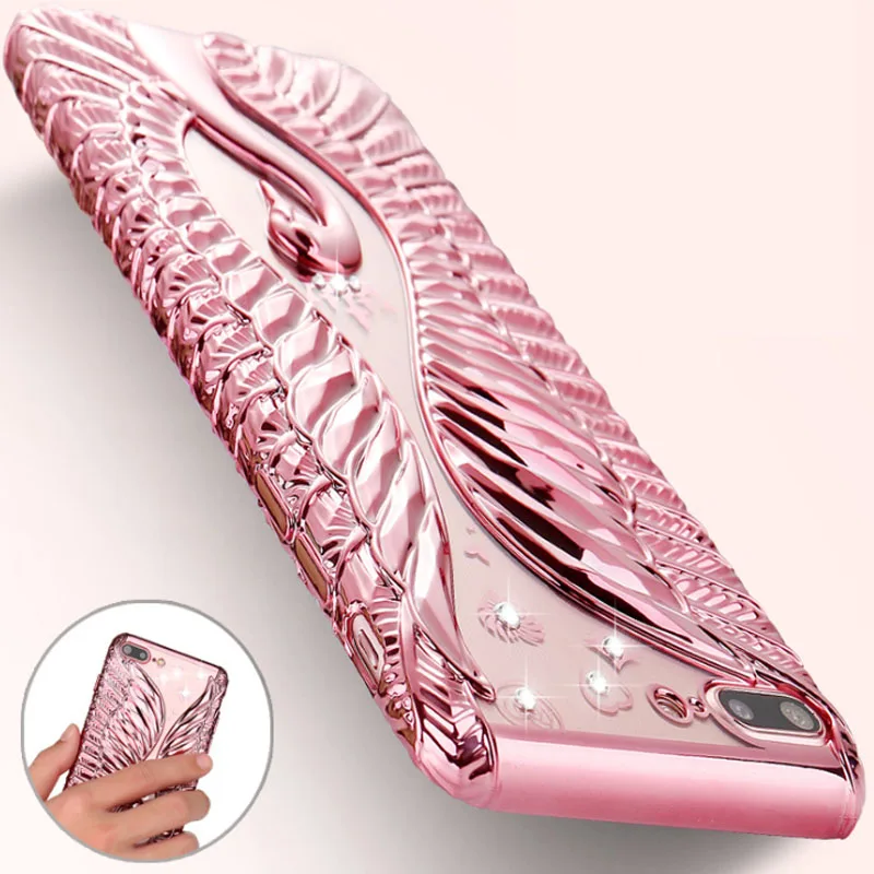 

Welon embossed swan series mobile phone case diamond shaped embossed mobile phone case for iphone6 6s 7 8 plus
