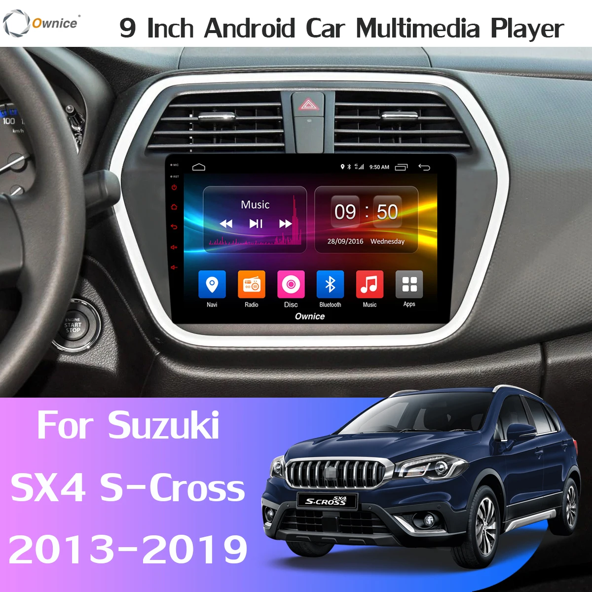 " 360 ° панорамный Android 9,0 автомобильный DVD мультимедийное радио gps для Suzuki SX4 S-Cross 2013 S Cross автомобильное радио DSP