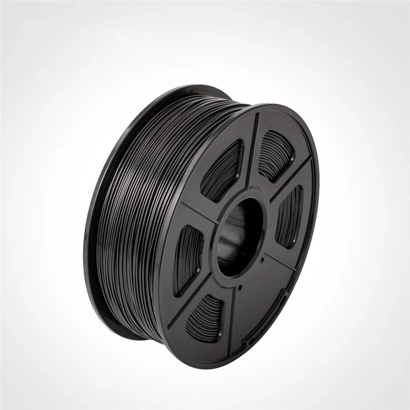1.75mm-Black 3D нить ABS высокотемпературный заправка 1,75 мм/3,0 мм без пузырьков нетоксичный материал для принтера 6 цветов расходные материалы - Цвет: 1.75mm-Black