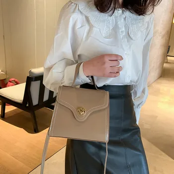 

Fashion Women's Solid Color Large Capacity Leather Shoulder Bag Messenger Bag