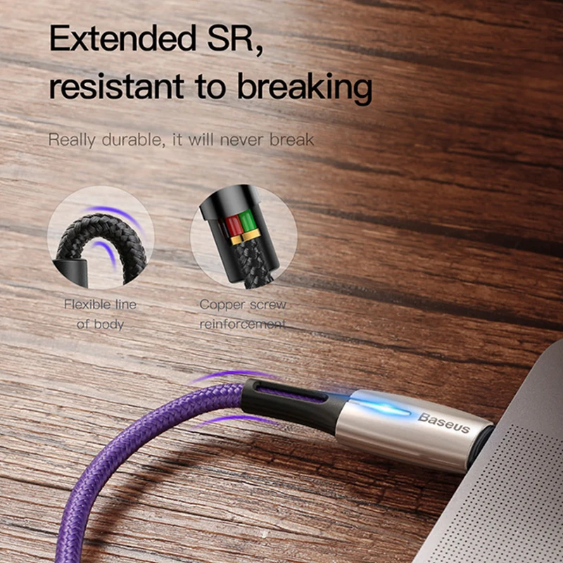 Baseus usb type C к USB C кабель PD2.0 60 Вт 20 в 3A Falsh Зарядка для huawei Xiaomi Быстрая зарядка кабель для передачи данных провод type-C шнур