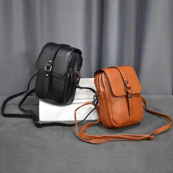 

Genuine Leather Cellphone Bag Female Fashion Daily Use Small Shoulder Bags Women Leather Crossbody Messenger Bag Ladies Purse