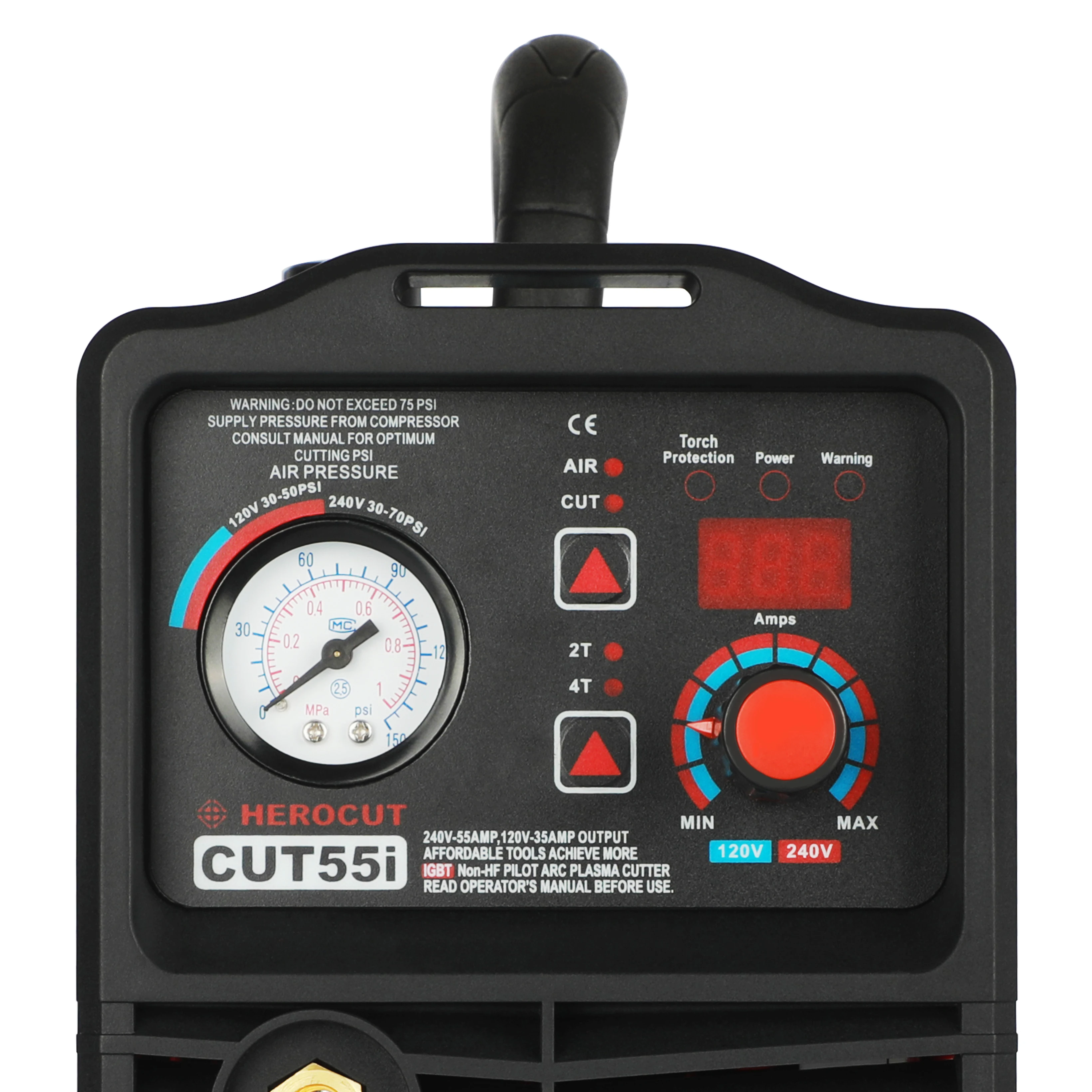 Goedkoop Herocut Cut55i Cnc Plasmasnijder Igbt Digitale Controle Cnc Non Hf Pilot Arc Dual Voltage 120 V 240 v, snijmachine Werken Met Cnc