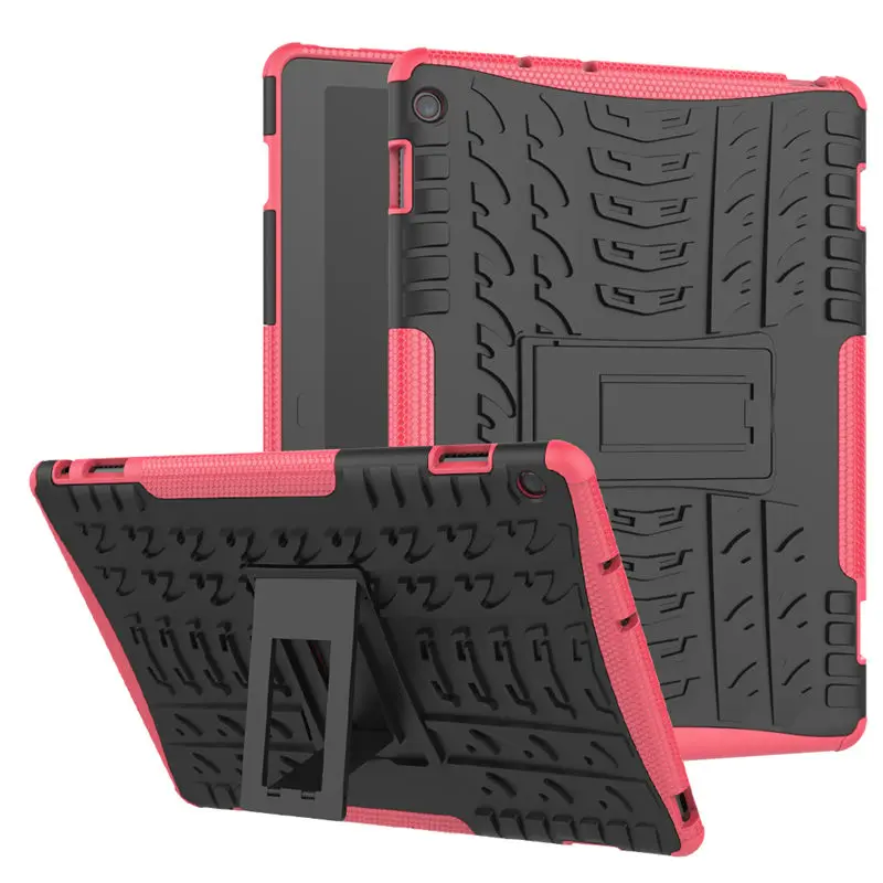 rose red Детский безопасный силиконовый чехол для huawei MediaPad M3 Lite 10 Tablet Shokproof Stand Case для huawei M3 Lite 10,1 BAH-W09/AL00+ ручка - Цвет: rose red