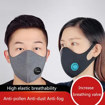 

1PC Lack Anti-dust Mask PM2.5 Activated Carbon Filter Face Mouth Masks Reusable Mouth Cover Anti Fog Haze Respirator Men Women