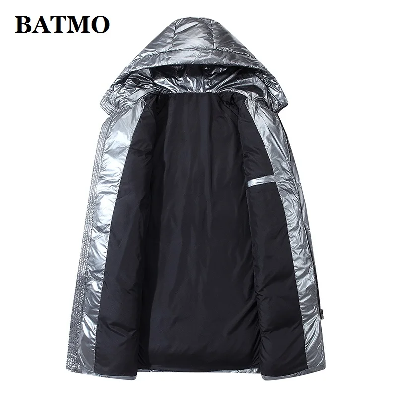BATMO, Новое поступление, зимние куртки с капюшоном на 80% белом утином пуху, мужские водонепроницаемые пуховики, 918