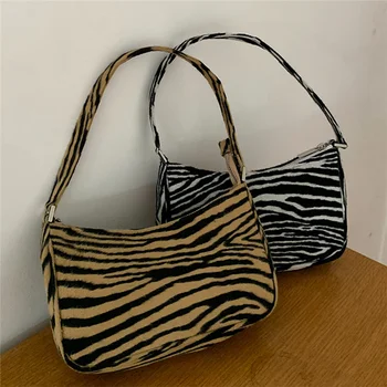 

2020 New Fashion Zebra Pattern Shoulder Women Bag Hand Personality Wild Fashion Designer Purses And Handbags