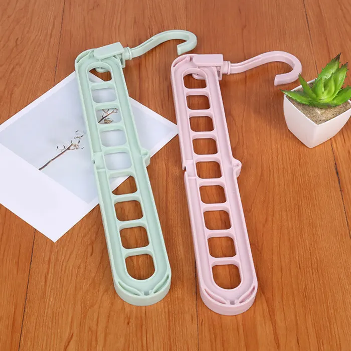 3pcs Space Saving Hangers Multi-Functional 9 in 1 Magic Clothes Hangers Closet Organizer Foldable TB Sale