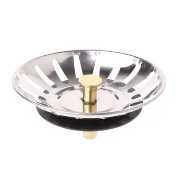 

Kitchen Stainless Steel Basin Drain Dopant Sink Strainer Basket Waste Filter