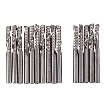 

15Pcs SHK 4Mm Single Flute Down-Cut Spiral Endmills Left Hand Cutting Bit for Plastic Pvc Acrylic MDF Aluminum Woodworking Bit