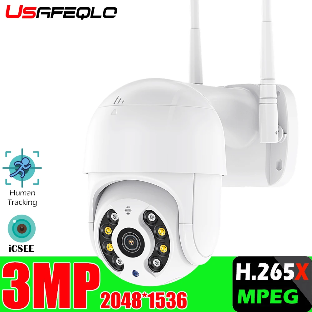 IP камера купольная 3 Мп HD PTZ Wi Fi зум Мп|Камеры видеонаблюдения| |