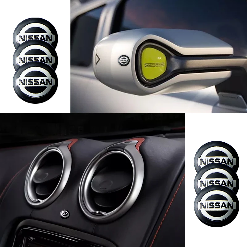 2Pcs 14mm For Nissan Key Shell Sticker Logo Emblem Badge Aluminum car key logo 