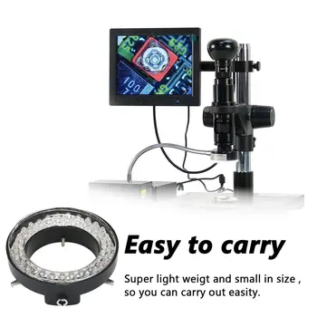 

Adjustable 56 LED Ring Light Illuminator Lamp for Industry Stereo Microscope Camera Magnifier AC 90V-240V Power Adapter