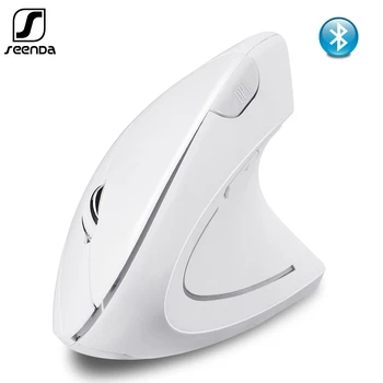 

SeenDa Vertical Bluetooth Mouse Wireless Ergonomic Mice for Laptop Notebook PC 6 Buttons 1600DPI Mause for Windows MAC iOS