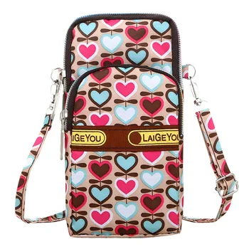 

Square Vertical Phone Bag Women's Messenger Bag Multifunctional Sports Arm Single Shoulder Crossbody Neck Purse Mini Bag #LR2