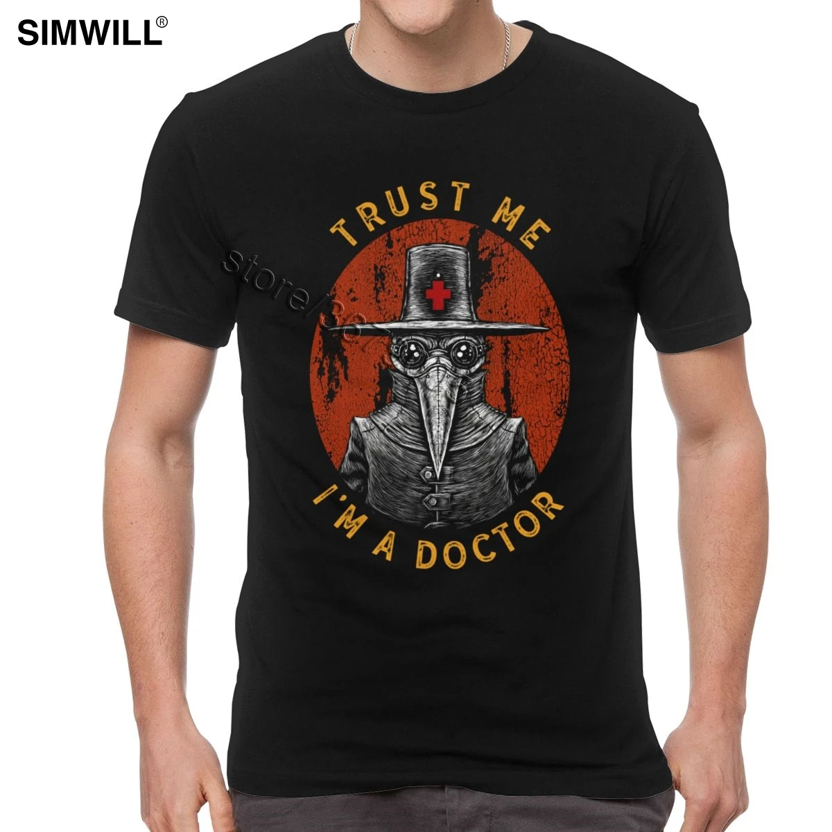 Humor Trust Me I'm A Doctor Футболка мужская хлопковая забавная Harajuku футболка короткий рукав Хэллоуин чума доктор футболки уличная одежда топы