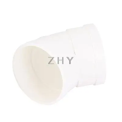 

2 Pcs White PVC 110mm Inner Dia 45 Degree Design Pipe Tube Connector