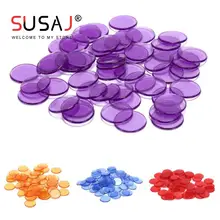 50pcs Count Bingo Chips Markers For Bingo Game Cards  Plastic Bingo Chips For Classroom And Carnival Bingo Games 5 Colors