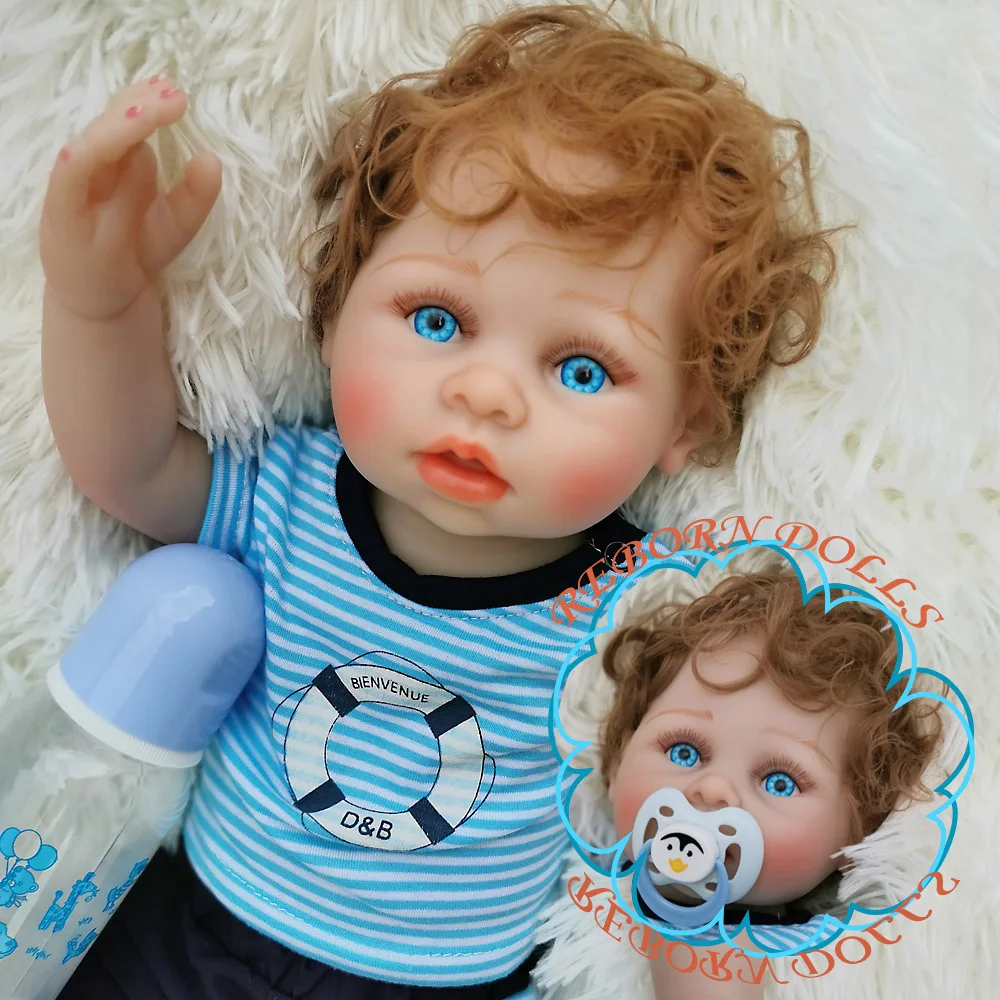 18 "Bebe Reborn полная силиконовая кукла новорождённого кукольные бонеки Infantil Meninas Boneca Reborn Toys для детей Brinquedos Juguetes