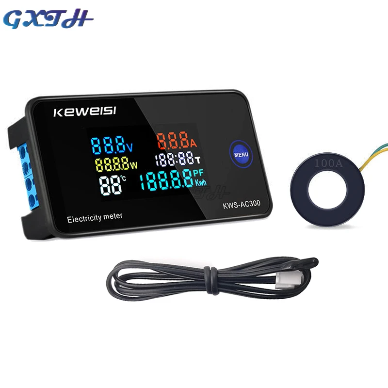 small tape measure AC50-300V 0-100A Voltmeter Ammeter KWS Power Energy Meter LED Digital AC Wattmeter Electric Meter With Reset Function residential water meter Measurement & Analysis Tools