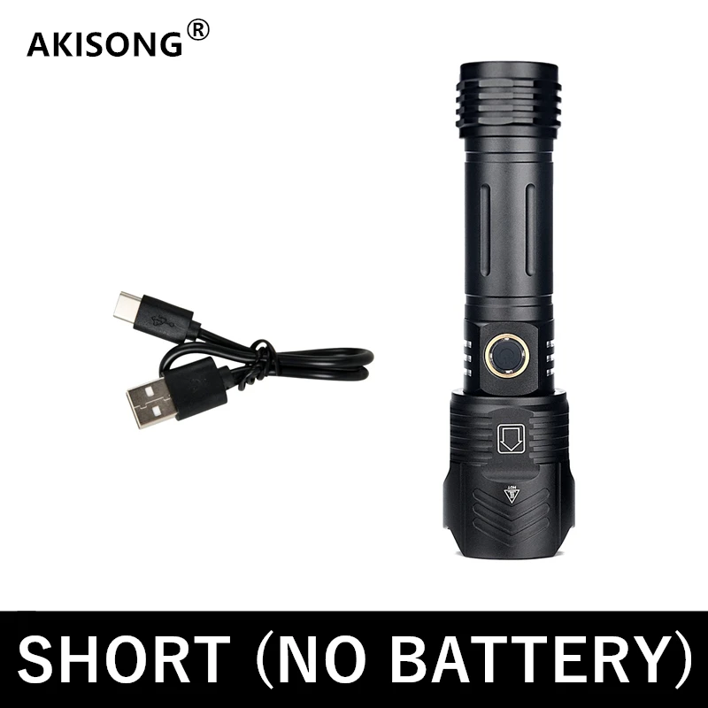 Most Bright XHP160 P100 LED Flashlight USB Rechargeable Zoom Torch Light Battery 