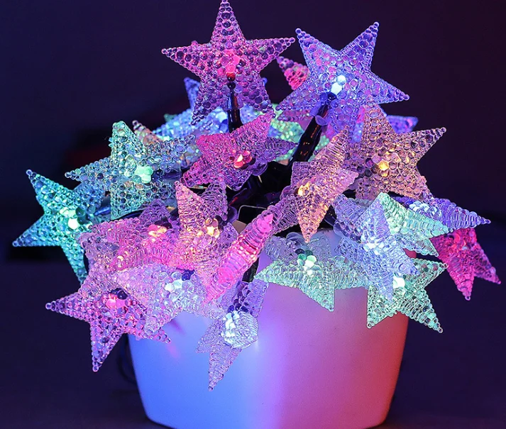 Солнечная лампа 50 светодиодный 7 м Звездная мощность светодиодный гирлянда сказочные огни наружная Рождественская Водонепроницаемая Гирлянда украшение сада Свадебная вечеринка дерево - Испускаемый цвет: Colorful