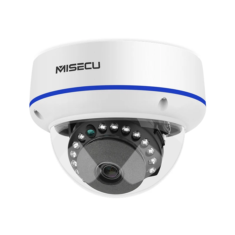 Ip-камера MISECU 1080 P, антивандальная, WiFi, со слотом для sd-карты, Макс 64 ГБ, ONVIF P2P, обнаружение движения, оповещение, купольная, беспроводная камера безопасности