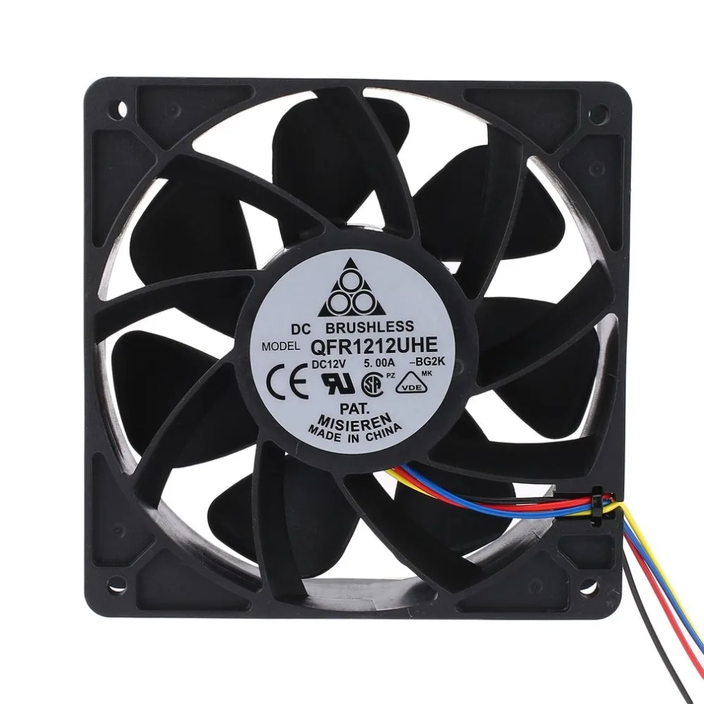 7500 об/мин DC12V 5.0A Майнер охлаждающий вентилятор для Antminer Bitmain S7 S9 4-контактный разъем бесщеточный Замена охладитель низкая Шум