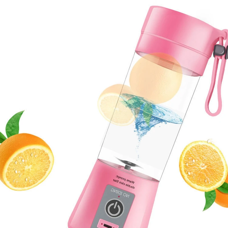 AD 380Ml Usb Перезаряжаемый Миксер с 2 лезвиями соковыжималка для бутылки сока