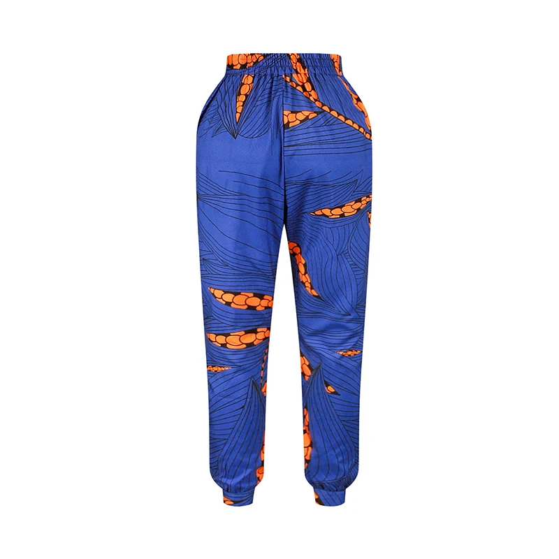 Women pants Elasticated High Waist Pants Casual Ethnic Style Pattern ladies loose Trousers
