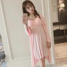 Богиня корт с подушкой груди сексуальная модал пижамы женские кружева принцесса ночная рубашка подвесной прекрасный Ночная рубашка из двух частей