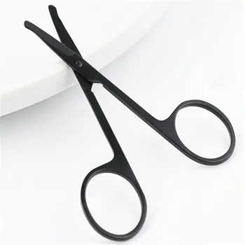 

Stainless Steel Makeup Small Scissors Nose Hair Eyebrow Eyelashes Trimmer Rounded Manual Nose Hair Clipper Hair Removal Tools