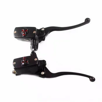 

Black 1" Skull Handlebar Reservoir Brake Clutch Lever Cruiser Chopper Cafe Racer