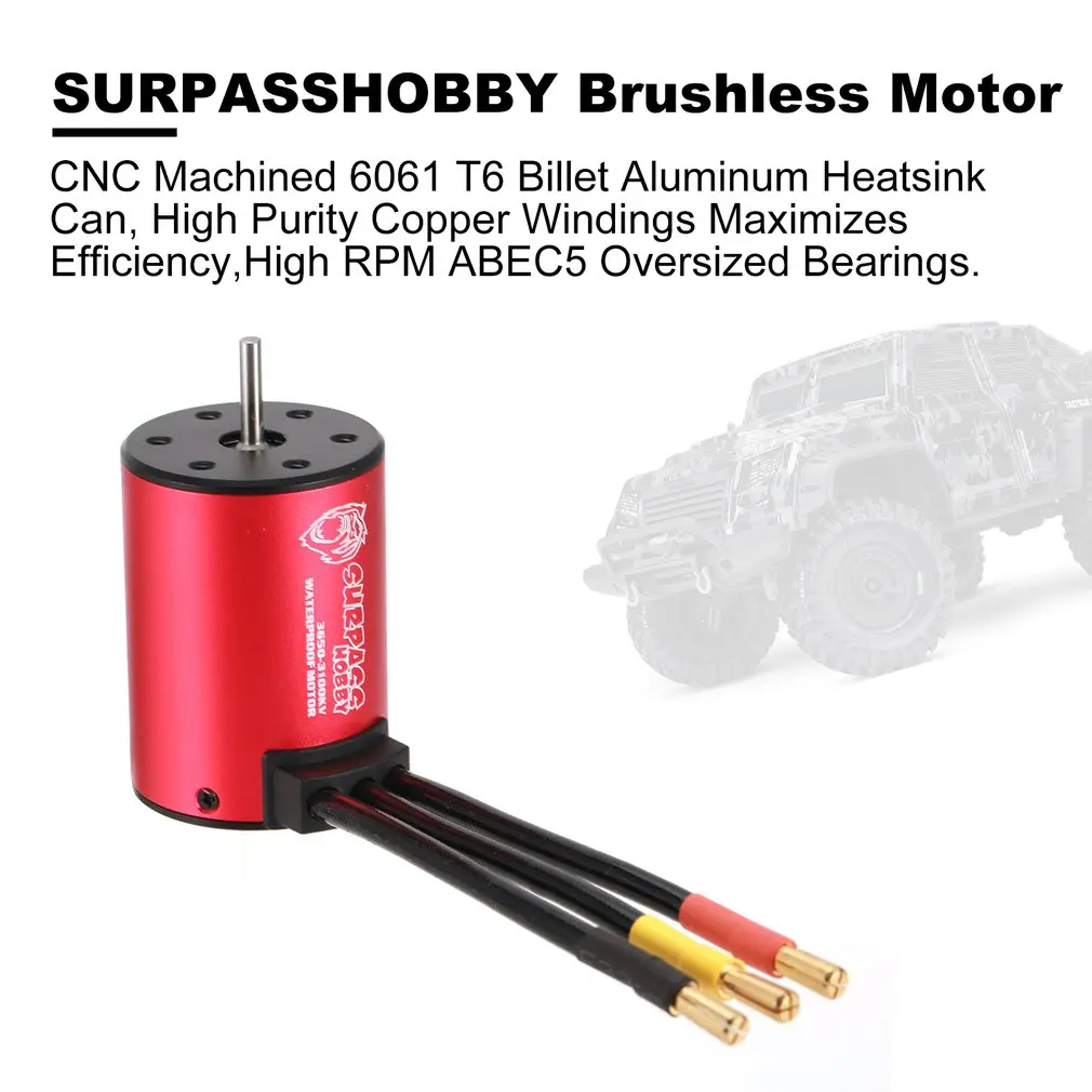 SURPASSHOBBY KK 3650 3100KV бесщеточный двигатель 2S 3S для 1:10 RC Дрифт гоночный автомобиль водонепроницаемый Сенсорный грузовик часть