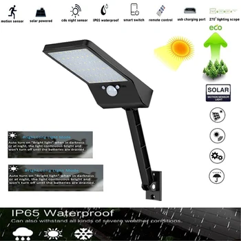 

48 LED 800 LM Solar Lamp Outdoor Motion Sensor Highefficient Panel IP66 Luz Led Para Exterior sp s