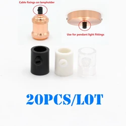 20pcs 301 European Standard Lock Buckle M10 Threaded Female Cable Grips Plastic Strain Reliefs Electrical Wire Clamps