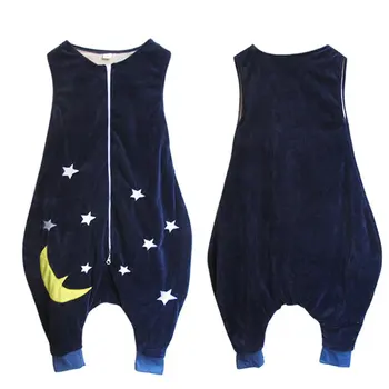 

1 Set Infant Sleeveless Vest Flannel Leg Sleeping Bag Newborn Baby Sleeping Bag Cartoon Design Animals Sleeping Bag