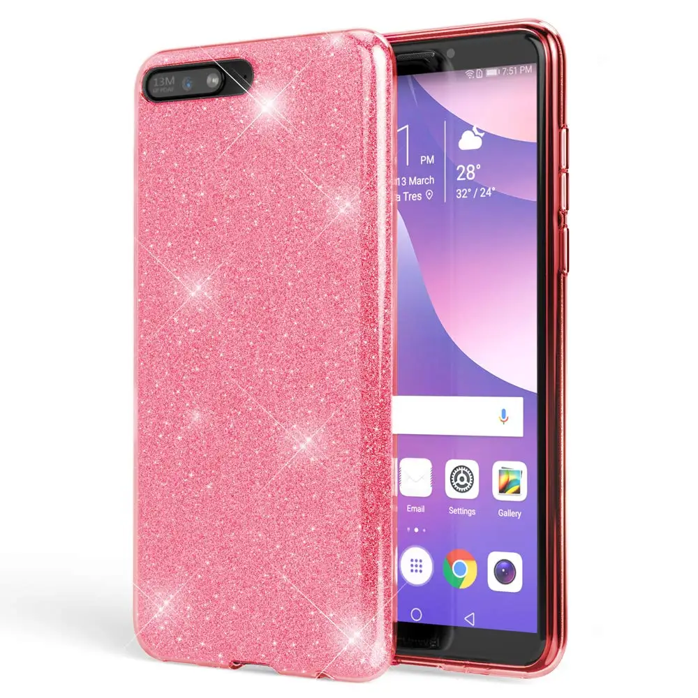Роскошный чехол HUAWEI Honor 10 с блестками для девочек и женщин искристый блестящий 6X8