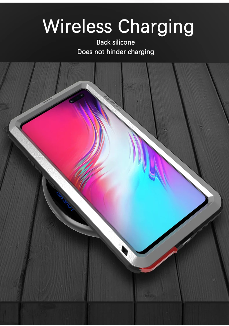 Чехол LOVE MEI для samsung Galaxy S10 5G, ударопрочный водонепроницаемый металлический защитный чехол для samsung Galaxy S10 5G