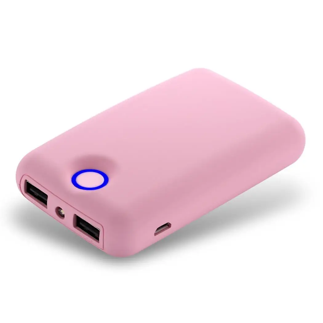 Мини милый 6000 мАч банк питания портативное зарядное устройство Внешняя батарея повербанк Банк питания Duel USB для Xiaomi iPhone samsung - Цвет: pink