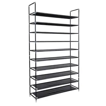 

10 Tiers Household Simple Assembly Non-Woven Fabric Shoe Rack With Handle Storage Organizer Cover Cabinet Shelf Cabint Free Ship