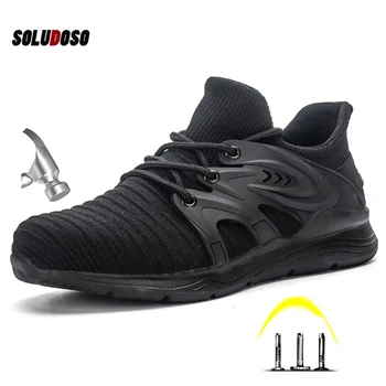 

VIP Drop Shipping Men's Steel Toe Anti Smashing Safety Protective Shoes Men Puncture Proof Work Shoes