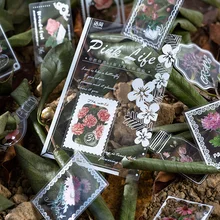 

300pcs Natural Plants Flowers PET Stickers DIY Diary Decoration Labels Adhesive Stationery Sticker For Education School Supplies