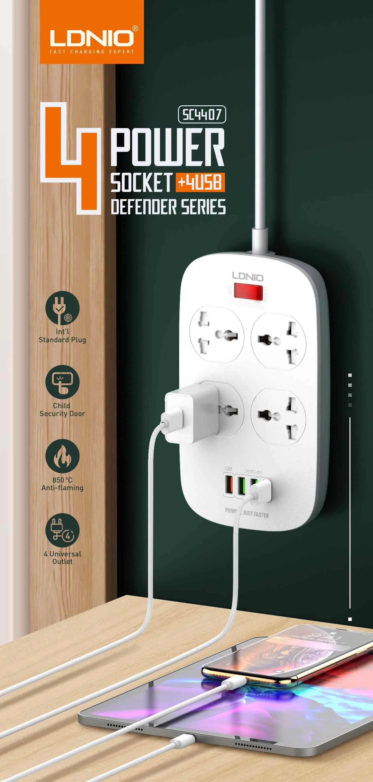 Buy LDNIO SC4407 Power Strip Price In Pakistan available on techmac.pk we offer fast home delivery all over nationwide. Buy LDNIO SC4407 Power Strip Price In Pakistan available on techmac.pk we offer fast home delivery all over nationwide.