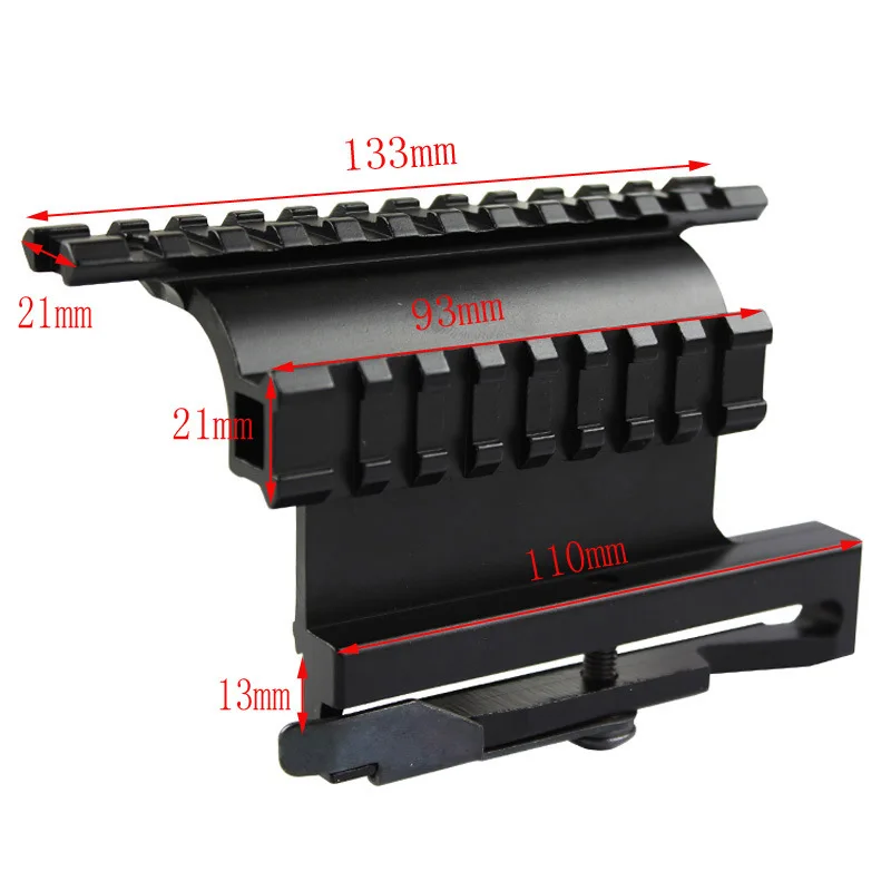 

Picatinny Weaver Rail Tactical Airsoft AK 47 Scope Mount QD Quick Detchable Double Side with Metal Dovetail Adapter
