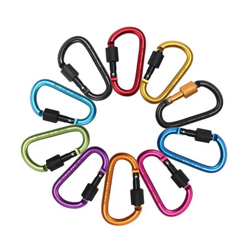

4pcs Outdoor Climbing Camping D Type Carabiner Quickdraw Backpack Buckle Outdoor Hiking Camping Climbing Accessories