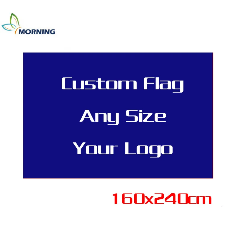 

Morning custom flag and banner custom logo 160X240cmhigh quality single sided flag and banner for outdoor decoration