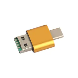 Тип C к USB 2,0 прочный алюминиевый сплав мини легкий портативный адаптер для карт двойной интерфейс Высокая скорость совместимость 2 в 1